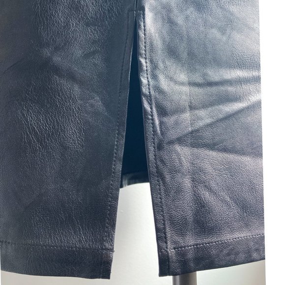 Embroidered Faux Leather Skirt - Picture 5 of 8